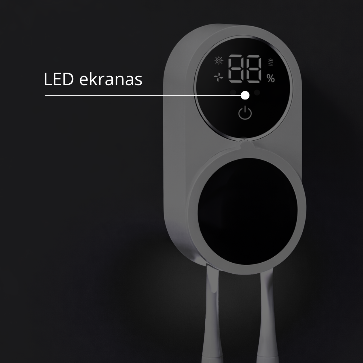 Dantų šepetėlių UV sterilizatorius OVIA UV Duo - Image 10