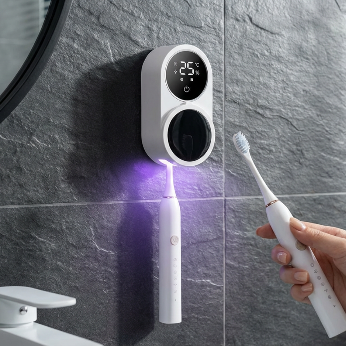 Dantų šepetėlių UV sterilizatorius OVIA UV Duo - Image 2