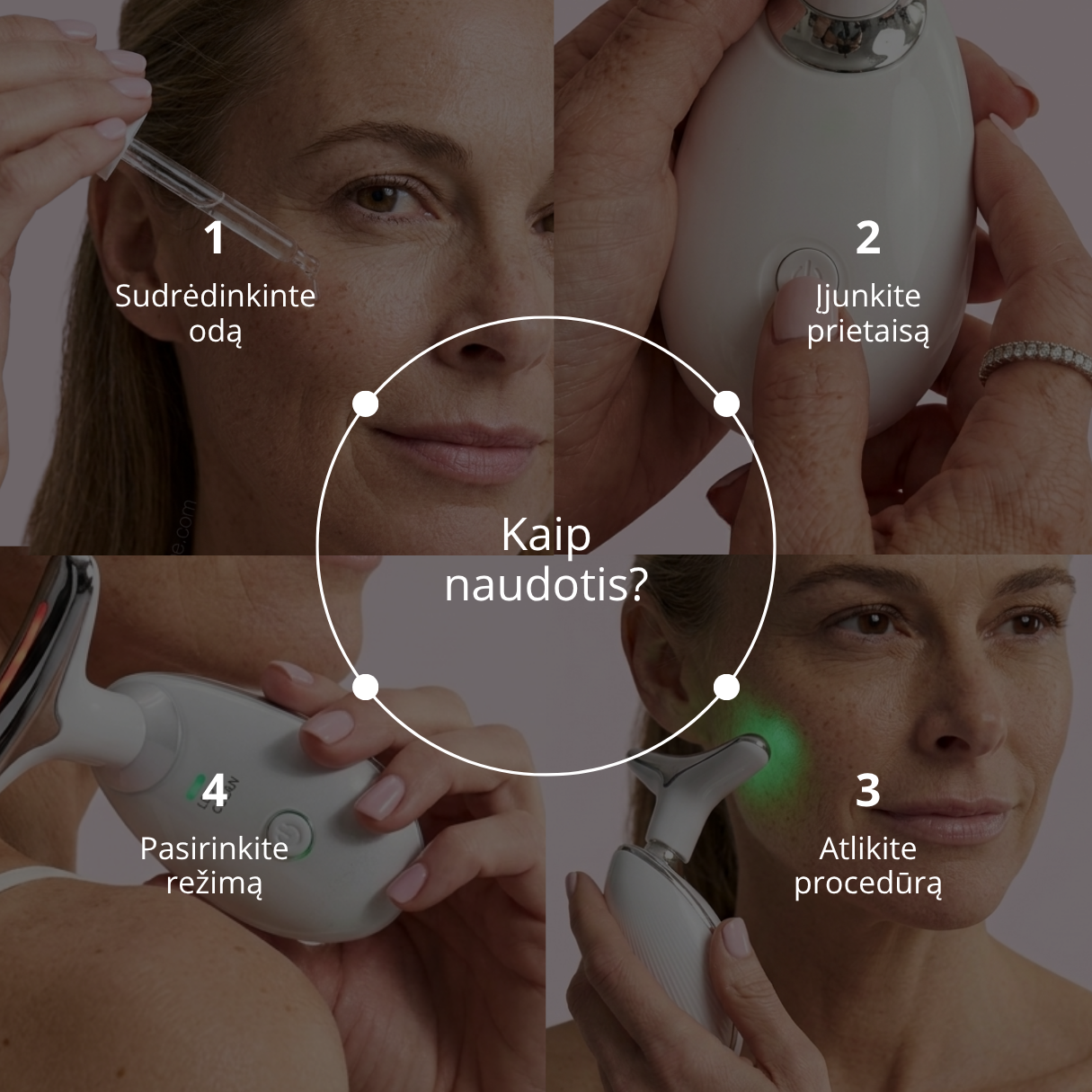 Stangrinamasis masažuoklis veidui ir kaklui DERM LiftPro - Image 9