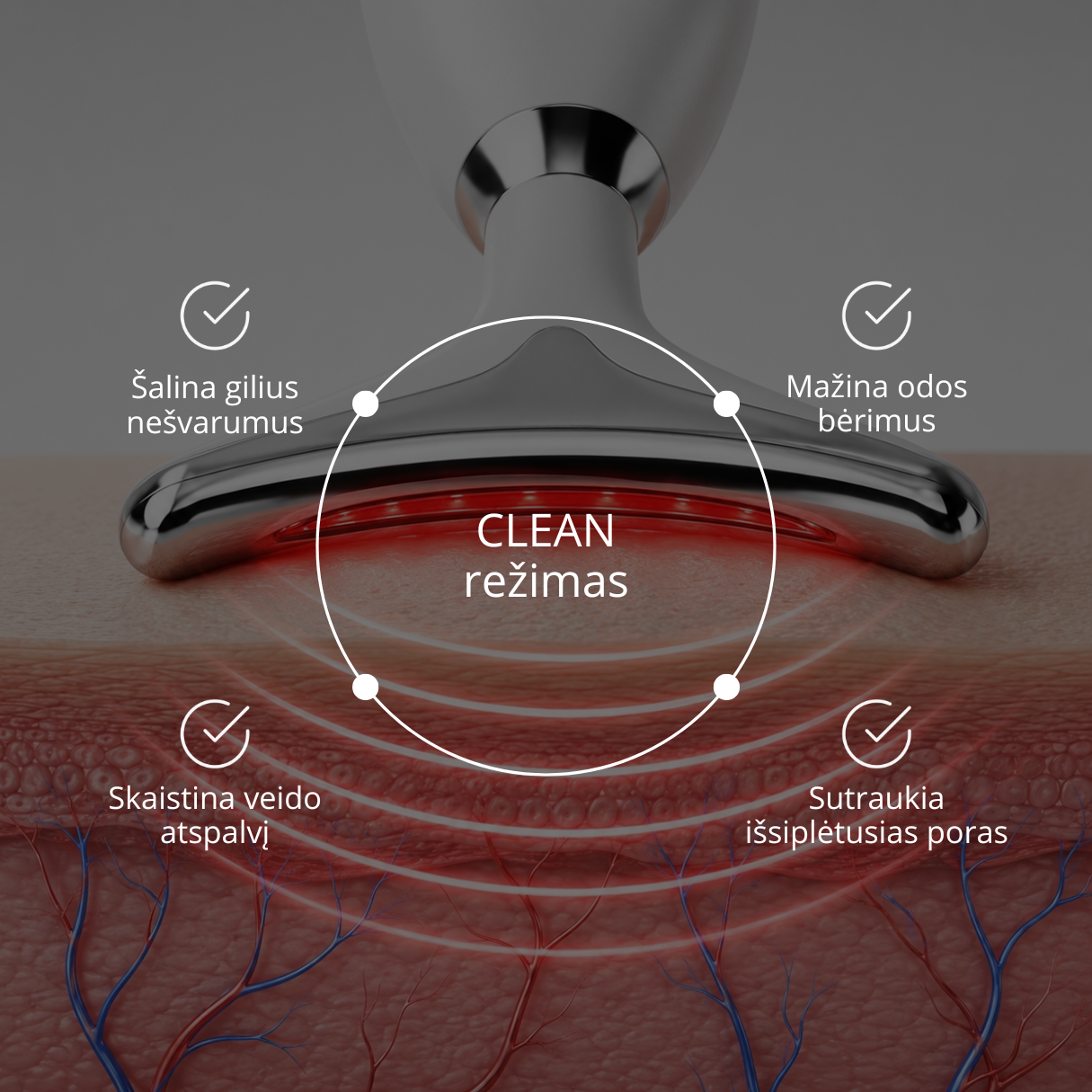 Stangrinamasis masažuoklis veidui ir kaklui DERM LiftPro - Image 6