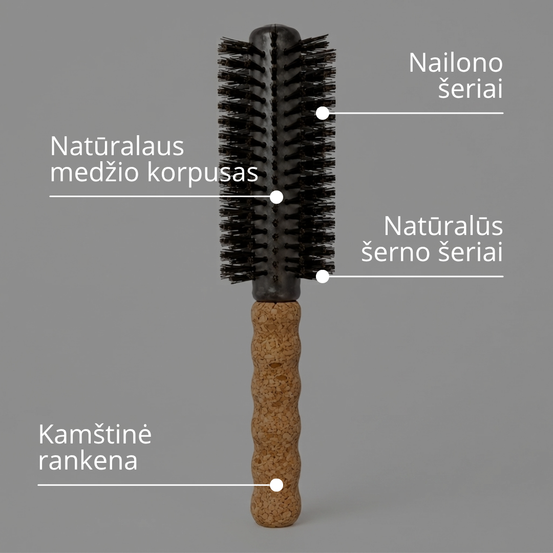 Plaukų formavimo šepetys su šerno šeriais MÙN BlowoutBrush - Image 3