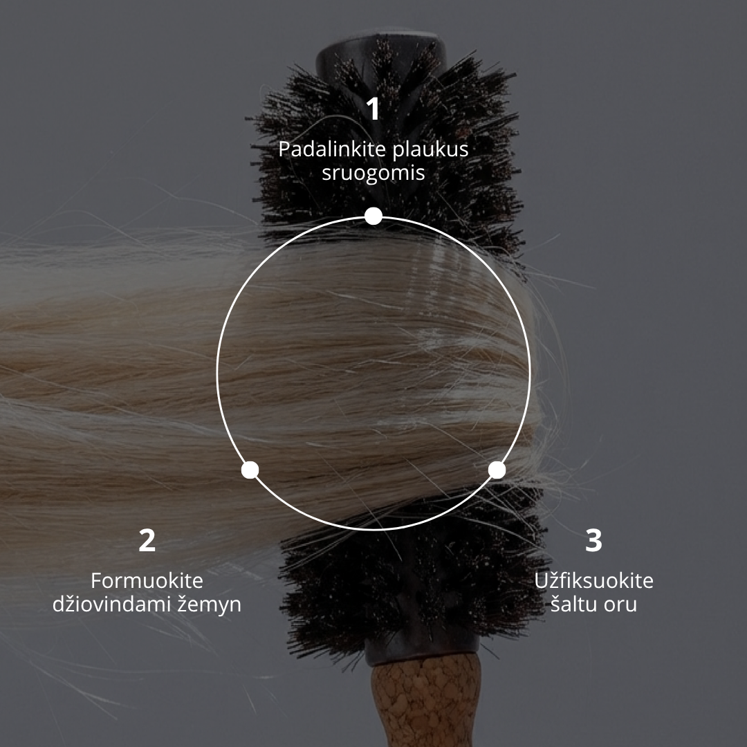 Plaukų formavimo šepetys su šerno šeriais MÙN BlowoutBrush - Image 4