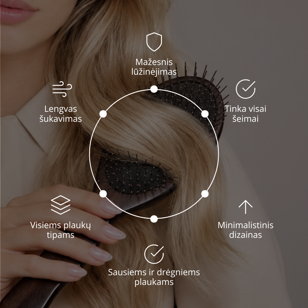 Plaukų šepetys MÙN FlowBrush - Image 2